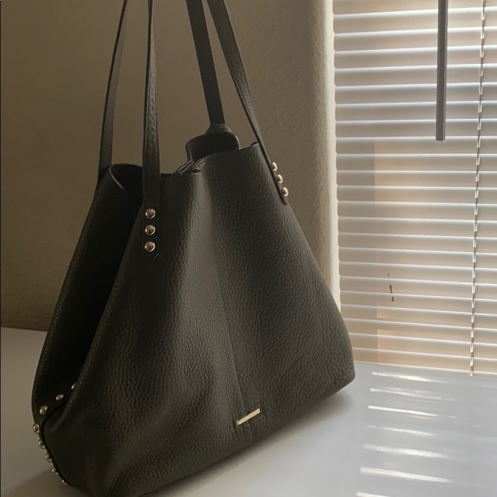 Rebecca minkoff navy green shoulder bag